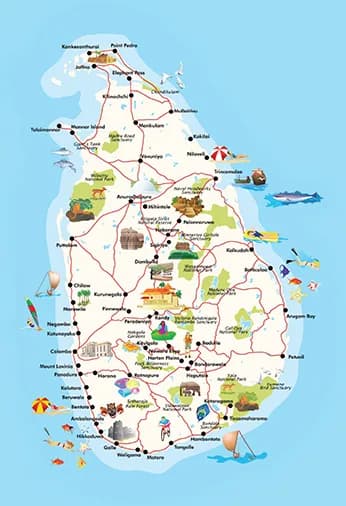 Map of Sri Lanka